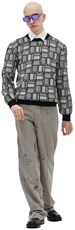 VTMNTS Barcode-print wool sweater 210149